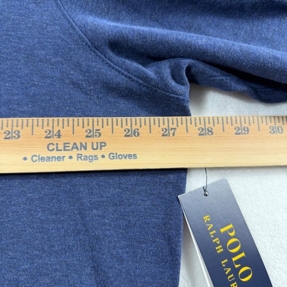 Polo Ralph Lauren Quarter Zip Pullover Mens XXL Blue Heathered Pony Logo NWT - Picture 6 of 9